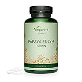 PAPAYA Enzym Vegavero ® | HOCHDOSIERT: 1500 mg Papain pro Tagesdosis | 120 Kapseln | PREIS-LEISTUNGS-SIEGER 2020* | Ohne Zusatzstoffe | Laborgeprüft | Veg