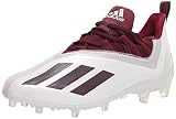 adidas Men's Adizero Running Shoes, White/Team Maroon/Team College Burgundy, 6.5