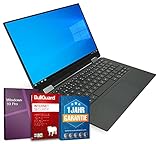 Allround Convertible 13,3 Zoll Full HD Laptop / Notebook Intel Core i5-7Y54@ bis zu 3,2 GHz 4 GB 256 GB SSD mit Windows 10 Pro & GRATIS BullGuard Touchscreen inkl. 1 Jahr G