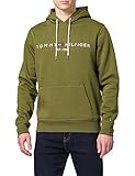 Tommy Hilfiger Herren Tommy Logo Hoody Kapuzenpullover, Putting Green, S