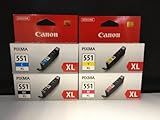 4 Original XL Druckerpatronen black/cyan/yellow/magenta für Canon Pixma IP 7250 IP7250 Tintenp