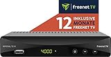Digitalbox Imperial T 2 IR DVB-T2 HD Receiver mit Irdeto Entschlüsselung (12 Monate Freenet TV, H.265/HEVC, Display, HDMI, Scart, USB, LAN) schwarz, 77-559-00-12