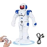 SUNNOW Intelligente Roboter - Ferngesteuerter Roboter Spielzeug für Kinder RC Control Geste Steuerung Roboter Programmierung (Blau)