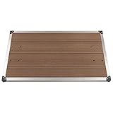 Montloxs Garten-Duschwanne WPC Edelstahl Garten Pooldusche für Außen 110 x 62 cm B