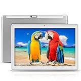 10 Zoll Android 8.1 Nougat System entsperrtes Pad mit Zwei SIM-Kartensteckplätzen 10,1 'IPS-Bildschirm 4 GB RAM 64 GB ROM 3G Phablet Eingebautes Bluetooth WiFi GPS-Tablets (Silver)