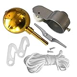 Fahnenmast Zubehör Kit Seil Hof Gold Ball Garten runde Form Reparatur Home Cleat Clip Decor Riemenscheibe Schrauben im F