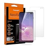 Spigen, 2Stück, Schutzfolie kompatibel mit Samsung Galaxy S10 Plus, NeoFlex, Hüllenfreundlich, TPU Folie, Wasser Installation, Vollständige Abdeckung, Galaxy S10 Plus Schutzfolie (606FL25994)