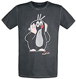 Der kleine Maulwurf Oh Oh! Männer T-Shirt schwarz XL 100% Baumwolle Fan-Merch, TV-Serien, Zeichentrick