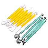 BONHHC Fondant Modellierwerkzeug Ball Stylus Werkzeuge Modellier/Tonbildhauerwerkzeug-Set/Für Kuchen Fondant Torten Kuchendekoration DIY-Projekte Pottery Keramik/12 Stück