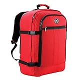 Cabin Max Handgepäck Rucksack 44 Liter - Leichtgewicht Reiserucksack für das Flugzeug Bordgepäck 55x40x20 cm - Robuster & praktischer Backpack - Hochwertiger Kabinenkoffer (Rot)