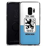 DeinDesign Slim Case extra dünn kompatibel mit Samsung Galaxy S9 Silikon Handyhülle transparent Hülle TSV 1860 München Offizielles Lizenzprodukt Wapp