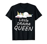 Einhorn Damen Mädchen Frau Unicorn - Little Drama Queen T-S