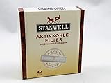 Stanwell Aktivkohle Filter 9 mm-patentiertes System für höchsten Rauchgenuss-40 er Packung, gelb, S