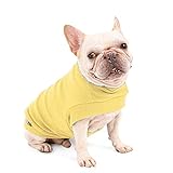 Dociote Hund Pullover - weiche und warm T-Shirt Hunde Frühling Kleidung Mantel Katzenpullover für kleine Hunde Katzen Gelb M