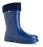 demar. federleichte Eva Gummistiefel gefüttert Regenstiefel Luna (38/39, blau)