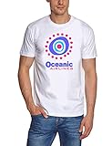 Coole-Fun-T-Shirts Herren Lost Island Oceanic Airlines 3 Farben T-Shirt Weiss, XXL