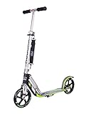 HUDORA 6956016014695 14695 BigWheel 205-Das Original mit RX Pro Technologie-Tret-Roller klappbar-City-Scooter, Grau/Grü