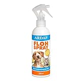 ARDAP Flohspray 250ml zur Anwendung am Tier - Bis zu 4 Wochen Schutz zur gezielten Flohbekämpfung bei Hunden &