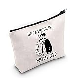 G2TUP Kosmetiktasche mit Reißverschluss, inspiriert von TV-Show, Geschenk mit Aufschrift 'Got a Problem', für Reisen, mit Reißverschluss, Send Rip White Bag,