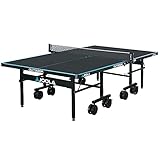 JOOLA 11645 Tischtennisplatte Outdoor J500A-Profi Tischtennistisch 6 MM Aluminium-Verbundoberfläche Wetterfest-Klappbares Untergestell-Schneller Aufbau, Grau/Blau, 274 x 152,5 x 76