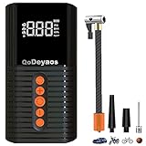 QoDeyaos Luftreifenpumpe, 150PSI elektrischer Kompressor Mini-Inflator mit wiederaufladbarer 6000mAh Lithium-Batterie Automatische Abschaltung LCD Tragbar Schnurlos für Autos Motorräder B