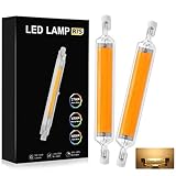 R7S LED 118mm Dimmbar Glühbirnen, R7S LED Dimmbar 20W Birne, LED R7S Lamp Leuchtmittel, Entspricht R7S 160W Halogenstab, AC220-240V, 360 Grad Licht, COB Filament 1600LM, Warm Weiß, 2er-Pack