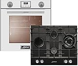 Kaiser Gasbackofen Gasherd-Set EG 6374 W + KCG 6394, Einbau-Backofen 60cm in Weiß/Gas Backofen/Gas-Kochfeld 60 cm/Autark/Drehspieß/Grill/Heißluft/Selbstreinigung/Erdgas/Propang