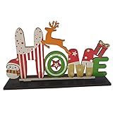 RG-FA Weihnachten Kreative DIY Holz Schreibtisch Ornamente Kreative Holz Statuen Home – Nummer 1