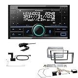 Kenwood DPX-7200DAB 2-DIN Autoradio Bluetooth CD USB DAB+ passend für Opel Astra H 2004-2010 Piano Black inkl Canb