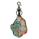 Anuschka Damen Echtledertasche Charm - Handbemaltes Material - Jungle Q