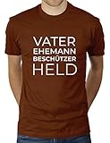 Vater Ehemann Beschützer Held - Herren T-Shirt von KaterLikoli, Gr. M, C