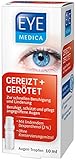 EyeMedica Gereizt + Gerötet, Augentropfen zur Beruhigung der Symptome von strapazierten Augen, Pflege für gerötete, gereizte und trockene Augen, für Kontaktlinsenträger geeignet, 1 x 10