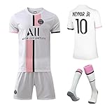 KiKa Monkey PSG Messi Neymar JP Mbappe Away Erwachsene und Kinder, Fußballtrikot, Jungen, Fußballkleidung, Paris, Outdoor, Fußballtrikot, PSG 30, Neymar Jp, S