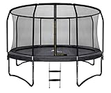 MALATEC Gartentrampolin mit Sicherheitsnetz und Leiter HQ Ø 305/360/366 cm Outdoor Trampolin 2211, Größe:360 (8 stangen)
