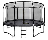 MALATEC Gartentrampolin mit Sicherheitsnetz und Leiter HQ Ø 305/360/366 cm Outdoor Trampolin 2211, Größe:360 (8 stangen)