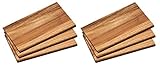 6x Frühstücksbrett 6 Frühstücksbrettchen Holz Akazie Essbrett Kesper # 23403