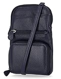 Mundi Miracle Damen-Geldbörse aus Leder, RFID-Crossbody-Tasche, navy, Einheitsgröß