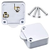 SINGH 2 Stück Schranktür SchalterTürkontakt Schalter 2A/250V Schrankschalter Ein/Aus für Küchenschranktür Türen Barschalter LED (Weiß)