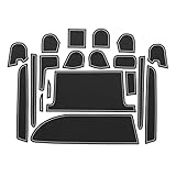 HYZZ Auto Anti-Rutsch-Pad Für V&oxy N&oah 80 85 Serie Auto Kissen rutschfeste Gate Slot Pad Cup Mat Autoinnentür Slot Pad (Farbe : Weiß)