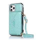 Handykette Hülle für iPhone 12 Pro Max Hülle Handyhülle Premium Leder Flip Case Schutzhülle mit Apple iPhone 12 Pro Max Cover Klapphülle Wallet Lederhülle für iPhone 12 Pro Max (A,12 Pro Max)