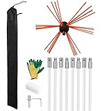 SKYWPOJU Schornsteinreinigungssätze 33ft Elektrischer Drehbohrantrieb Kehrreinigungswerkzeugsätze 8/10 Stangen Schornsteinreinigungsbürste Nylon Flexible Stangen (Size : 8m)
