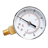 NC Manometer 0 60psi, 0 4bar, 1/4 Zoll BSPT für/Luft/Öl/Gas/W