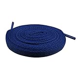 semen Schnürsenkel Flach Fat Laces Sportschnürsenkel 100-160cm, 8mm Breit, Mehr Farbe-Kombinationen Blau 120