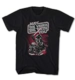 Herren T-Shirt May The Vespa be with You Vader Star Darkside, Farbe:Schwarz, Größe:M