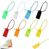 GZcaiyun 120 STK Kabelbinder Tags Bunt,250mm Selbstsichernde Kabelbinder für Schuhe,Kleidung und Gepäckanhänger Verwendet(8 Farben)