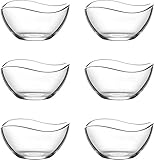 Lav 6 Tlg. 310 ml Schüssel Glasschüssel Servierschalen Set Dessertschalen Glas Salatschüssel Glas Schälchen Set Bowl Schale Schale Deko S