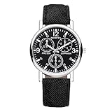Colorful Herren Watch, Luxusuhren, Uhren mit Quarzwerk, Freizeituhren, Armbanduhren aus Kunstleder mit Dornschließe (J, L)