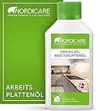 Nordicare [250ml] Arbeitsplattenöl lebensmittelecht für Küchenplatte I Arbeitsplatten Öl zum Holzschutz in der Küche I Arbeitsplatte Holzö