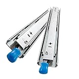 Schwerlastschienen Vollauszug Mit Schloss, Teleskopschienen Schwerlast Mit Kugellager, Schubladenschienen 600mm, Belastbar 120kg, Seitlich Montiert, Für Schubladetastaturablage ( Size : 48in/1200mm )
