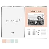 heaven+paper Fotokalender 2022 zum selbstgestalten - A4 Kalender 2022 sanfte Farben - personalisierte Geschenke für Frauen / Mama – Wandkalender mit eigenen Fotos bis 10x15